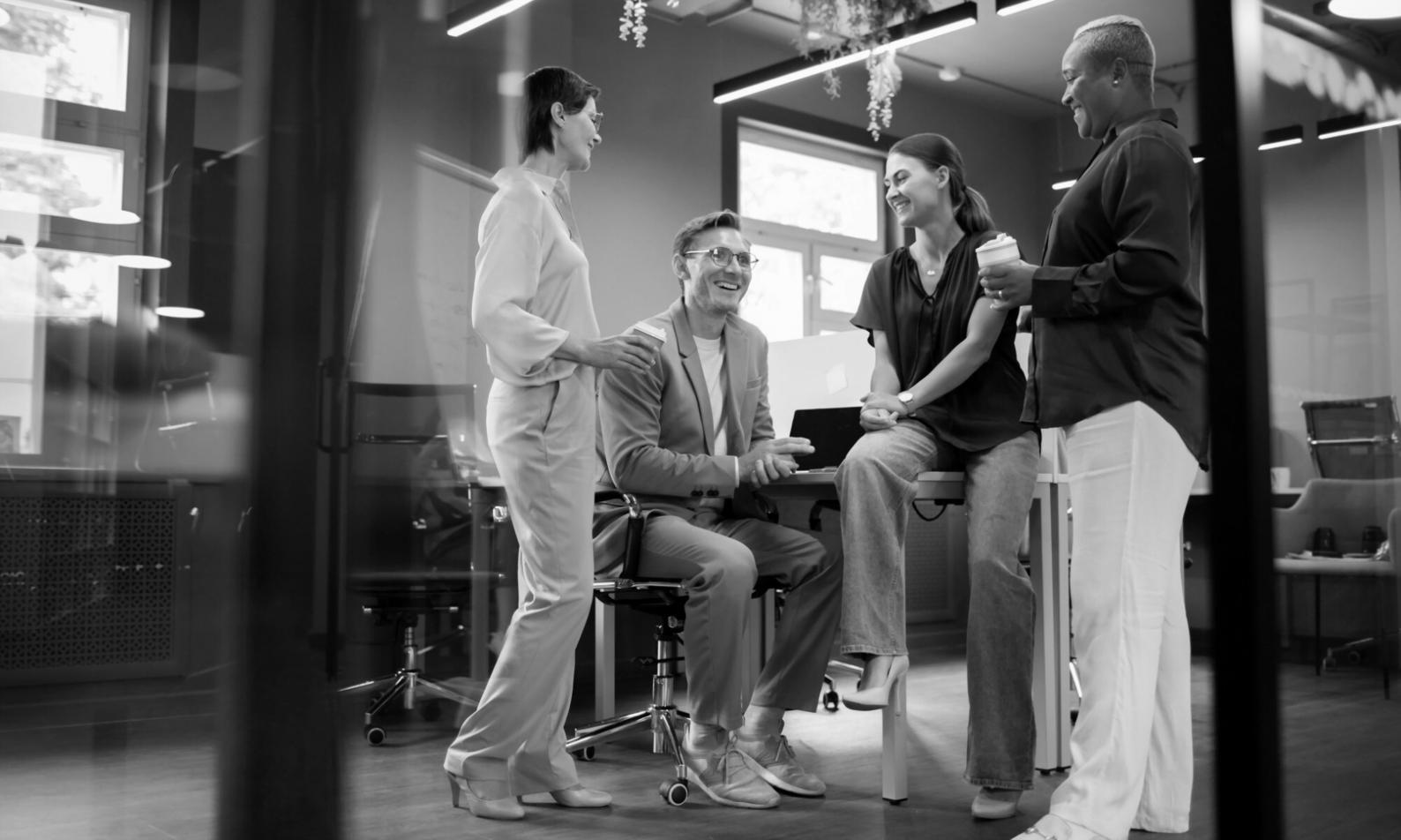 Office workspace with testing documentation and productivity tools